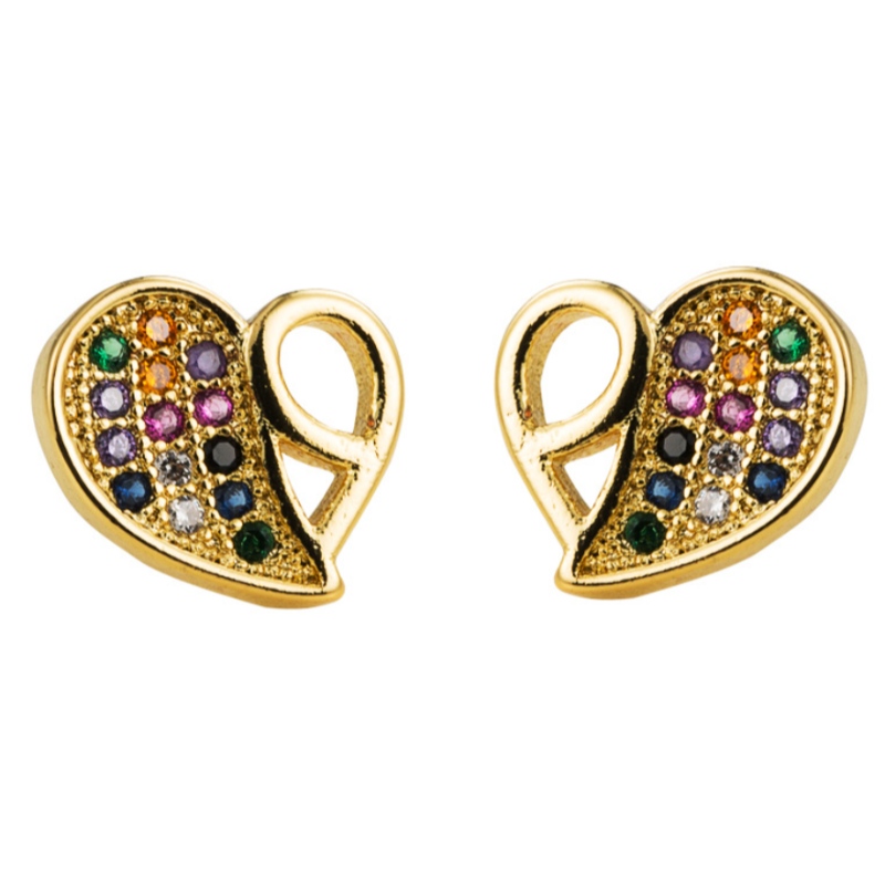 Europäische und amerikanischeneue Stil der Frauen-Butterfly-Ohrringe übertriebene kreative trendige inloderierte Zirkon-Regenbogen-Ohrringe Frauen