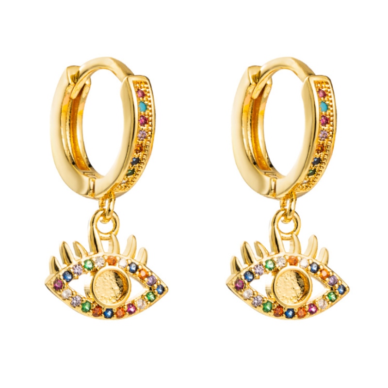 Ins Mode-Ohrringe grenzüberschreitende Quellen der personalisierten Ohrringe weibliche Messing-echte vergoldete Anhänger Ohrringe Devil \\\